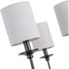 Progress Lighting Bonita Collection 6-Light White Linen Fabric Shade Luxe Chandelier Light Matte Black