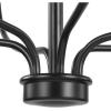 Progress Lighting Bonita Collection 6-Light White Linen Fabric Shade Luxe Chandelier Light Matte Black