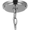 Progress Lighting Bonita Collection 6-Light White Linen Fabric Shade Luxe Chandelier Light Polished Chrome