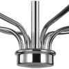 Progress Lighting Bonita Collection 6-Light White Linen Fabric Shade Luxe Chandelier Light Polished Chrome