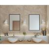 Progress Lighting Bramlett Collection 1-Light White Metal Shade Coastal Bath Vanity Light Polished Chrome(Chrome)