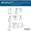 Progress Lighting Bramlett Collection 1-Light White Metal Shade Coastal Bath Vanity Light Polished Chrome(Chrome)