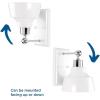 Progress Lighting Bramlett Collection 1-Light White Metal Shade Coastal Bath Vanity Light Polished Chrome(Chrome)
