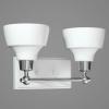 Progress Lighting Bramlett Collection 2-Light White Metal Shade Coastal Bath Vanity Light Polished Chrome(Chrome)