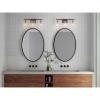 Progress Lighting Cassell 24.12 in. 3-Light Brushed Nickel and Matte Black Vanity Light with Clear Glass Shades for Bathroom