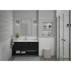 Progress Lighting Cassell 4.75 in. 1-Light Brushed Nickel and Matte Black Vanity Light with Clear Glass Shade for Bathroom