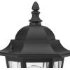 Progress Lighting Cast Lantern Collection 1-Light Clear Beveled Acrylic Shade Traditional Outdoor Wall Lantern Light Textured Black