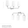 Progress Lighting Celino 3-Light Polished Chrome Bathroom Vanity Light with White Glass Shade