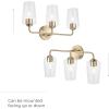 Progress Lighting Celino Collection Three-Light Vanity Light with Clear Glass Shades
