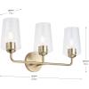 Progress Lighting Celino Collection Three-Light Vanity Light with Clear Glass Shades