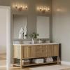 Progress Lighting Celino Collection Three-Light Vanity Light with Clear Glass Shades