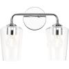 Progress Lighting Celino Collection Two-Light Vanity Light with Clear Glass Shades