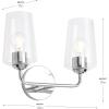 Progress Lighting Celino Collection Two-Light Vanity Light with Clear Glass Shades