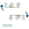 Progress Lighting Copeland Collection Three-Light Brushed Gold Vanity Mid-Century Modern Vanity Light (P300432-191)(Brushed Nickel)