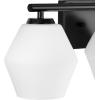 Progress Lighting Copeland Collection Three-Light Brushed Gold Vanity Mid-Century Modern Vanity Light (P300432-191)(Matte Black)