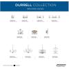Progress Lighting Durrell Collection 4-Light Sailcloth Linen Fabric Shade Coastal Chandelier Light Brushed Nickel, 22.50×21.00×21.00