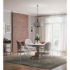 Progress Lighting Durrell Collection 4-Light Sailcloth Linen Fabric Shade Coastal Chandelier Light Matte Black(Black)