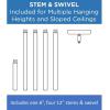 Progress Lighting Haas 50 in. 6-Light Brushed Bronze Modern Organic Chandelier with Opal Glass Shades
