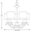 Progress Lighting Inspire Collection 5-Light Off-White Linen Shade Traditional Chandelier Light Brushed Nickel(Brushed Nickel)