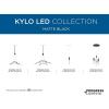 Progress Lighting Kylo LED Collection 4-Light Matte Black Frosted Acrylic Shade Modern Chandelier Light