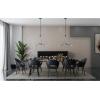 Progress Lighting Kylo LED Collection 4-Light Matte Black Frosted Acrylic Shade Modern Chandelier Light