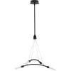 Progress Lighting Kylo LED Collection 4-Light Matte Black Frosted Acrylic Shade Modern Chandelier Light
