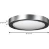 Progress Lighting LED Ceiling Fan Light Kit for Use with Lindale Collection Ceiing, Integrated LED Light, 3000K Warm White, Frosted Polycarbonate Shade, 6-15/16″ Diameter, Antique Nickel(Antique Nickel)