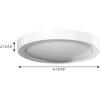 Progress Lighting LED Ceiling Fan Light Kit for Use with Lindale Collection Ceiing, Integrated LED Light, 3000K Warm White, Frosted Polycarbonate Shade, 6-15/16″ Diameter, Antique Nickel(Satin White)