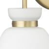 Progress Lighting Lexie 14 in. Two-Light Brushed Gold Vanity Light with Opal Glass Shade