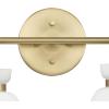 Progress Lighting Lexie 14 in. Two-Light Brushed Gold Vanity Light with Opal Glass Shade