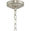 Progress Lighting Lieon Collection Three-Light Semi-Flush Convertible Light with White Glass Shade