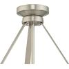 Progress Lighting Lieon Collection Three-Light Semi-Flush Convertible Light with White Glass Shade