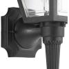 Progress Lighting Mansard Collection 1-Light Clear Beveled Acrylic Shade Traditional Outdoor Large Wall Lantern Light Textured Black(Black)