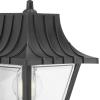 Progress Lighting Mansard Collection 1-Light Clear Beveled Acrylic Shade Traditional Outdoor Large Wall Lantern Light Textured Black(Black)