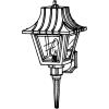 Progress Lighting Mansard Collection 1-Light Clear Beveled Acrylic Shade Traditional Outdoor Large Wall Lantern Light Textured Black(White)