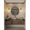 Progress Lighting Martenne 4.62 in. One-Light Aged Bronze Vanity Light with Seeded Glass Shade
