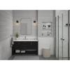Progress Lighting Martenne 4.62 in. One-Light Matte Black Vanity Light with Seeded Glass Shade