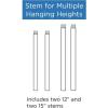 Progress Lighting Modern Pendant 1-Light Clear and Etched Glass Mini-Pendant Light Brushed Nickel