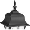 Progress Lighting Non-Metallic 1-Light Clear Beveled Acrylic Shade Traditional Outdoor Post Lantern Light Textured Black(Black)