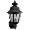 Progress Lighting Non-Metallic 1-Light Clear Beveled Acrylic Shade Traditional Outdoor Wall Lantern Light, Outdoor, P5737-31, Textured Black(Black)
