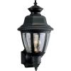 Progress Lighting Non-Metallic 1-Light Clear Beveled Acrylic Shade Traditional Outdoor Wall Lantern Light, Outdoor, P5737-31, Textured Black(Black)