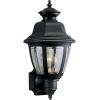 Progress Lighting Non-Metallic 1-Light Clear Beveled Acrylic Shade Traditional Outdoor Wall Lantern Light, Outdoor, P5737-31, Textured Black(Black)