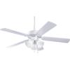 Progress Lighting P2501-20 52-Inch Fan with 5 Blades and 3-Speed Reversible Motor with Reversible Medium Cherry or Classic Walnut Blades, Antique Bronze(White)