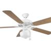 Progress Lighting P2501-20 52-Inch Fan with 5 Blades and 3-Speed Reversible Motor with Reversible Medium Cherry or Classic Walnut Blades, Antique Bronze(White)