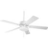 Progress Lighting P2501-20 52-Inch Fan with 5 Blades and 3-Speed Reversible Motor with Reversible Medium Cherry or Classic Walnut Blades, Antique Bronze(White)