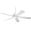 Progress Lighting P2501-20 52-Inch Fan with 5 Blades and 3-Speed Reversible Motor with Reversible Medium Cherry or Classic Walnut Blades, Antique Bronze(White)