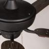 Progress Lighting P2562-80 Protruding Mount, 5 Toasted Oak Blades Ceiling fan, Forged Black(Forged Black)