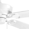 Progress Lighting P2562-80 Protruding Mount, 5 Toasted Oak Blades Ceiling fan, Forged Black(White)