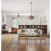 Progress Lighting P2564-8030K Protruding Mount, 5 Toasted Oak Blades Ceiling fan with 18 watts light, Forged Black(Forged Black)