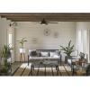 Progress Lighting P2564-8030K Protruding Mount, 5 Toasted Oak Blades Ceiling fan with 18 watts light, Forged Black(Forged Black)